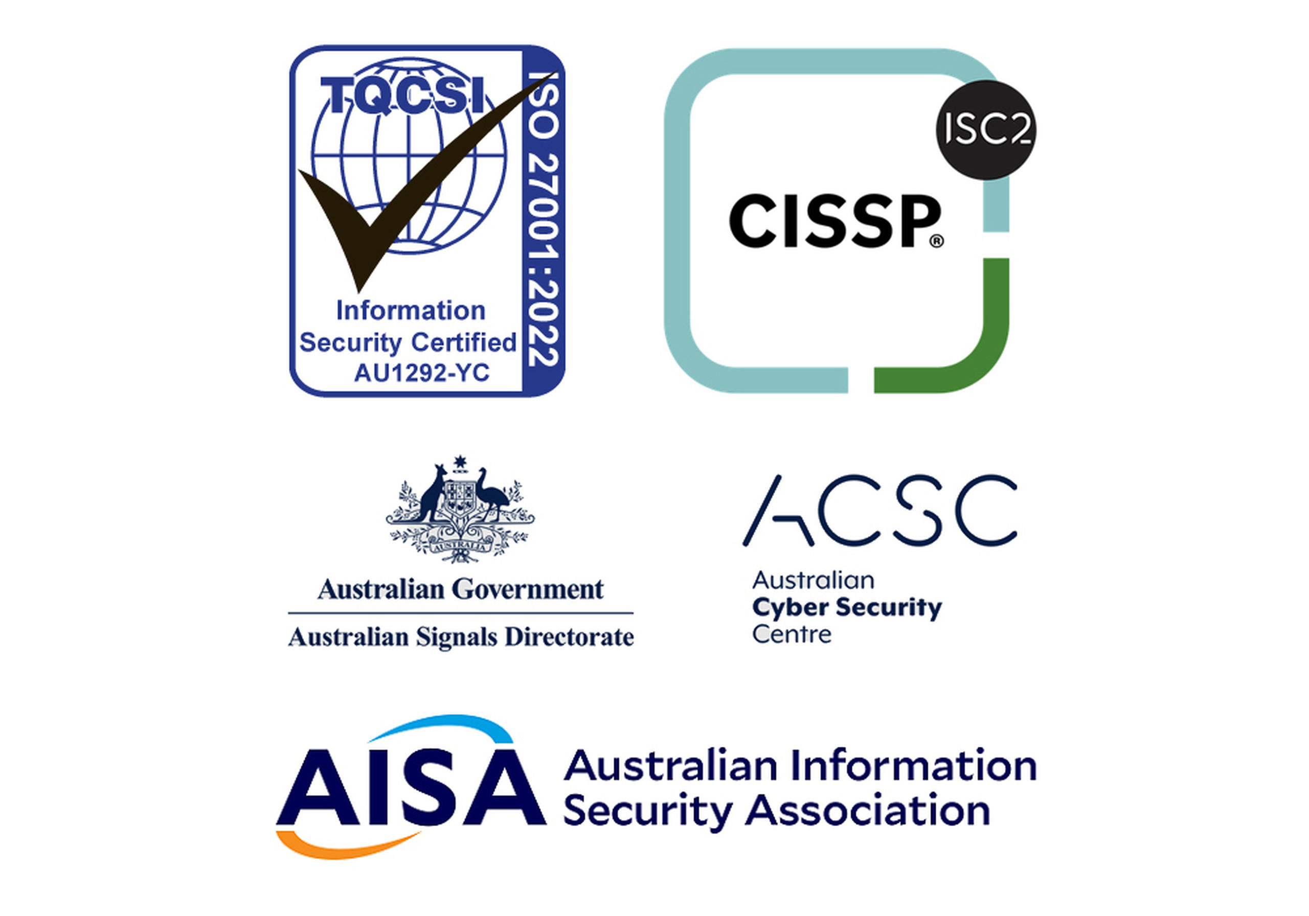 AG Security Group Cyber Security Logos ISO CISSP ASD ACSC AISA
